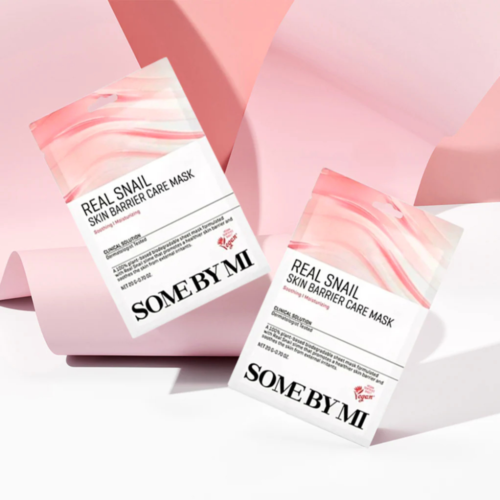 SOME BY MI - Real Snail Skin Barrier Care Mask - veido kaukė