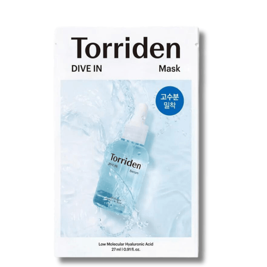 🎁 Torriden DIVE-IN Low Molecule Hyaluronic Acid Mask - lakštinė kaukė su hialurono rūgštimi (100% off)