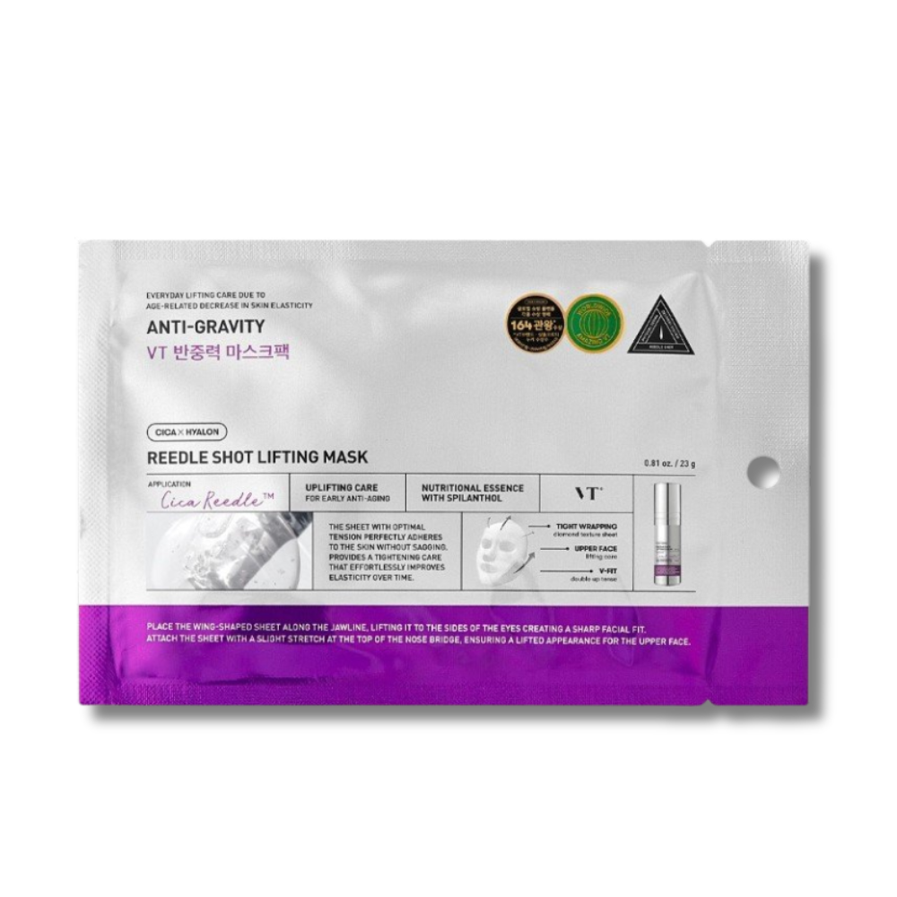 VT Cosmetics - Anti-Gravity Cica x Hyalon Reedle Shot Lifting Mask - veido kaukė