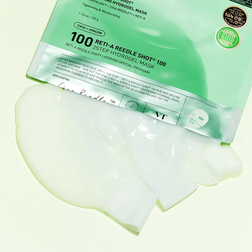 VT Cosmetics - Reti-A Reedle Shot 100 2Step Hydrogel Mask - bandomasis rinkinys