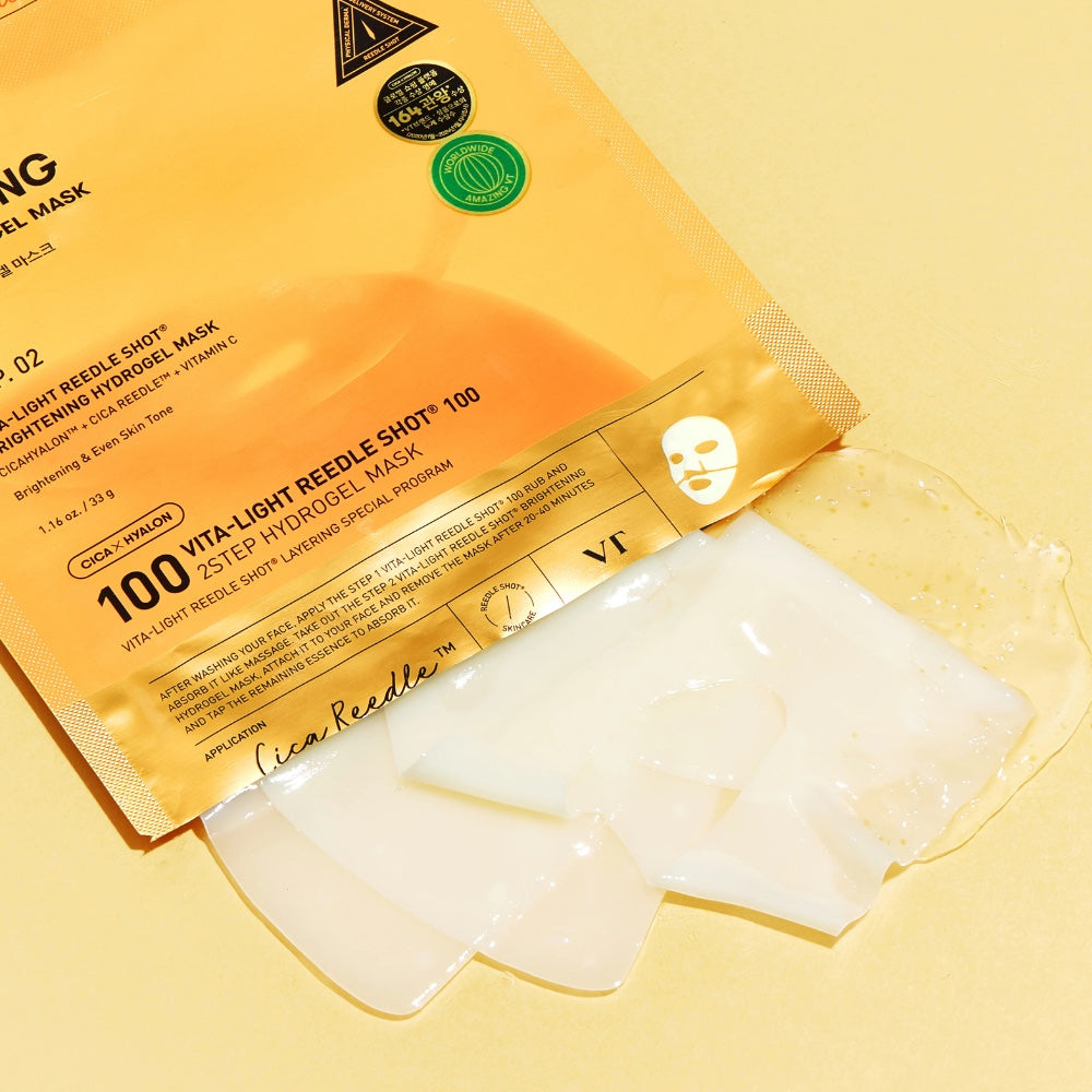 VT Cosmetics - Vita-light Reedle Shot 100 2Step Hydrogel Mask - bandomasis rinkinys