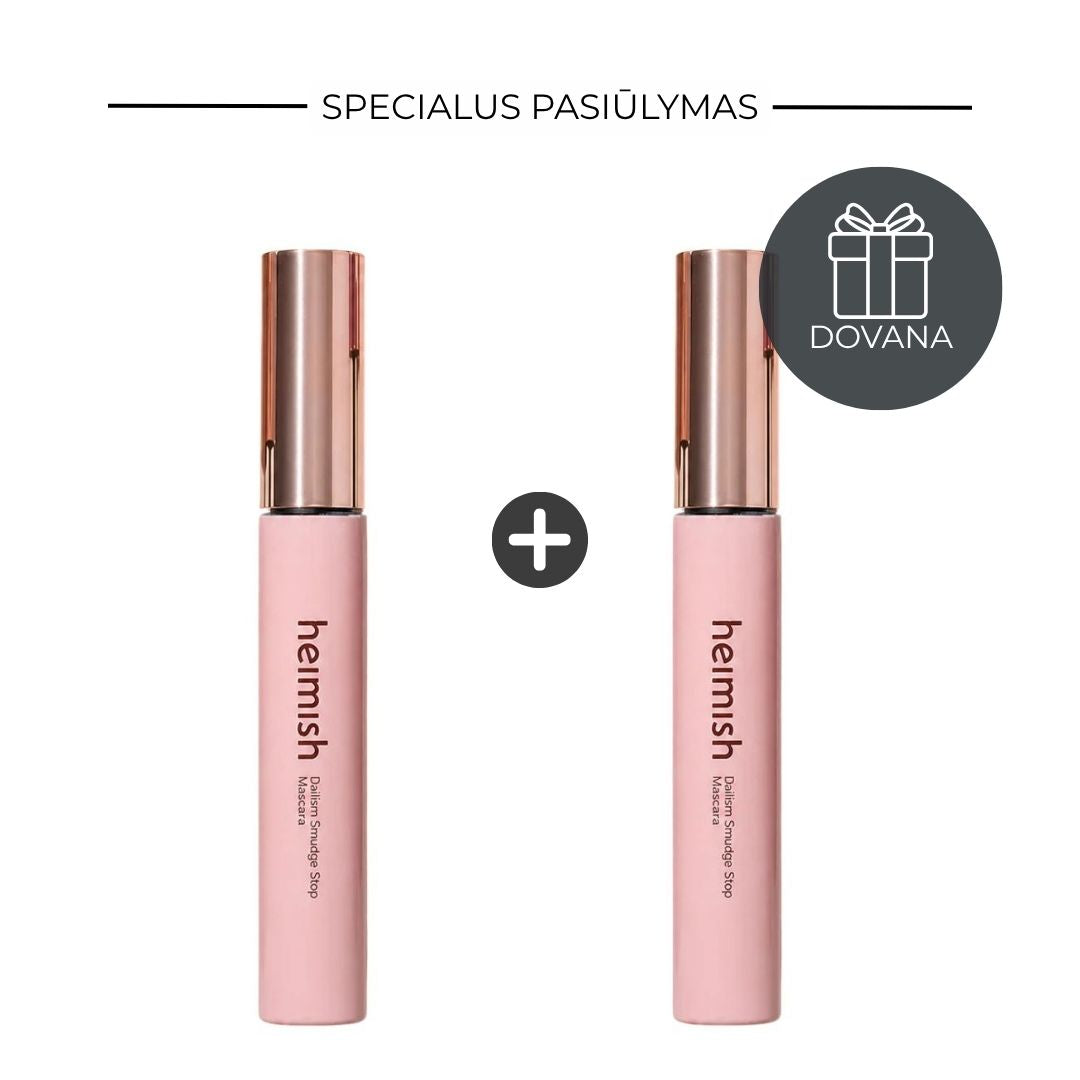 1+1 pasiūlymas: heimish - Dailism Smudge Stop Mascara (curling black) - blakstienų tušas 2 vnt