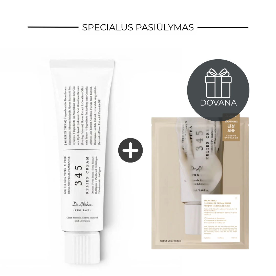 Specialus pasiūlymas: Dr. Althea 345 Relief veido kremas + kaukė
