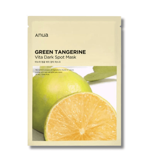 Anua Green Tangerine Vita Dark Spot Mask - Vitamino C lakštinė kaukė su žaliųjų mandarinų ekstraktu