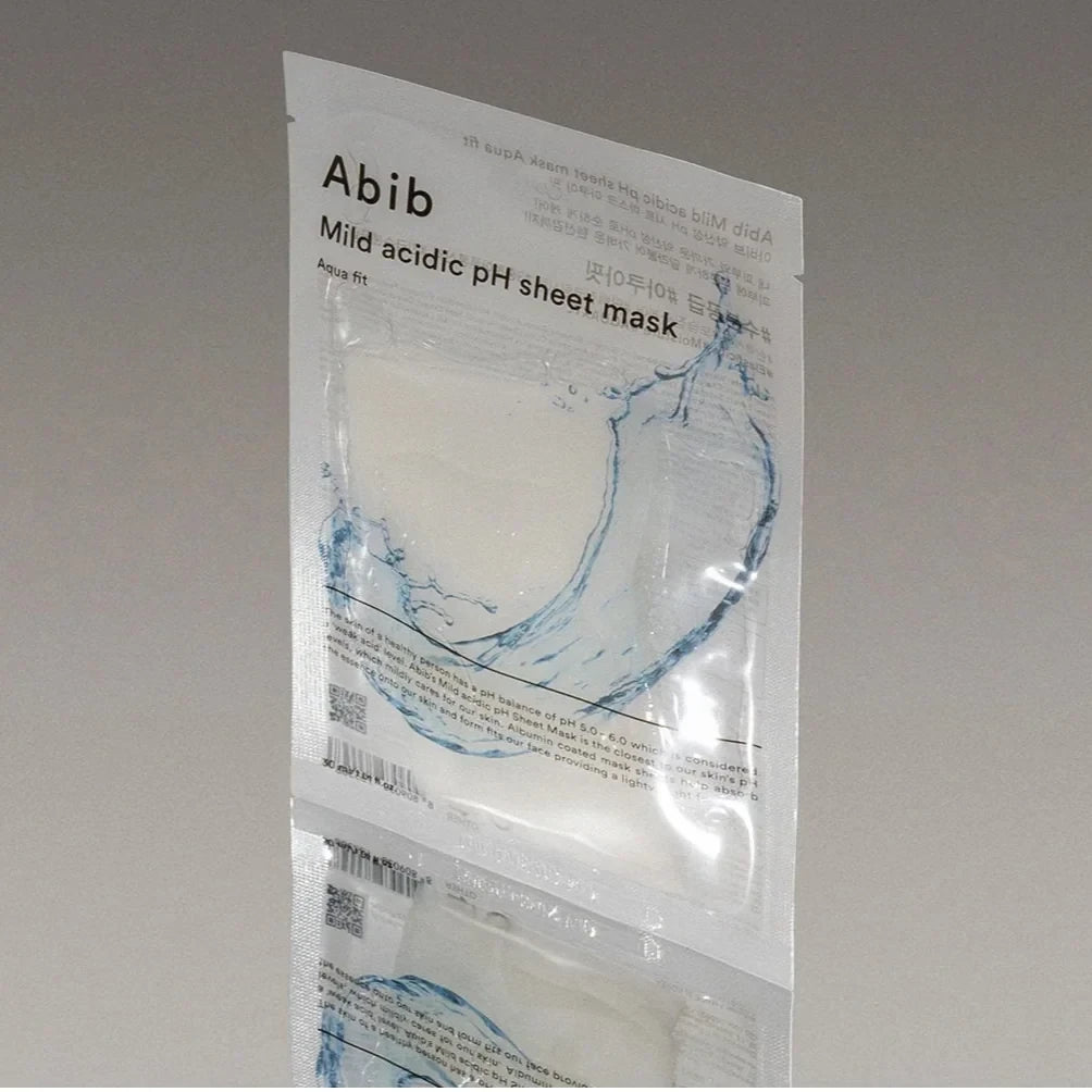 bareskin.lt Abib Mild Acidic pH Sheet Mask Aqua Fit drėkinanti veido kaukė su hialurono rūgšties kompleksu
