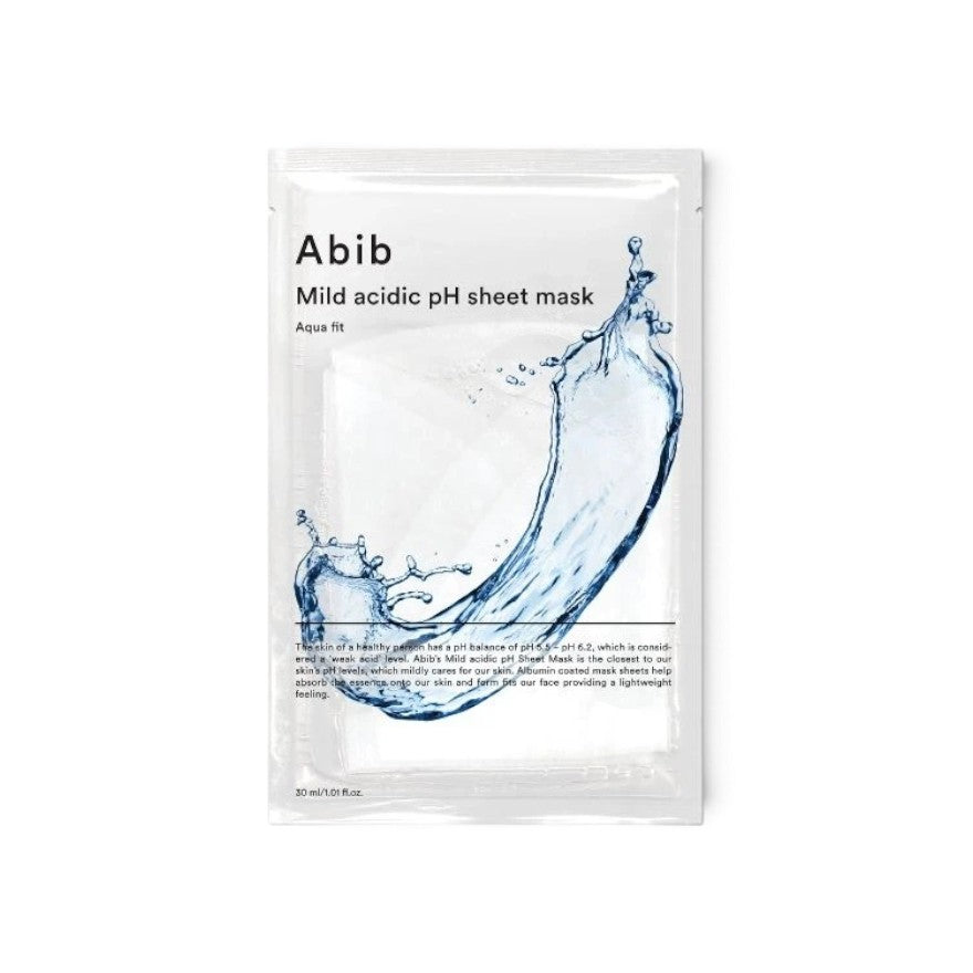 bareskin.lt Abib Mild Acidic pH Sheet Mask Aqua Fit drėkinanti veido kaukė su hialurono rūgšties kompleksu