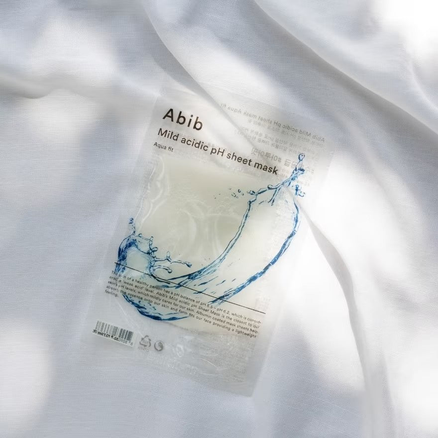 bareskin.lt Abib Mild Acidic pH Sheet Mask Aqua Fit drėkinanti veido kaukė su hialurono rūgšties kompleksu