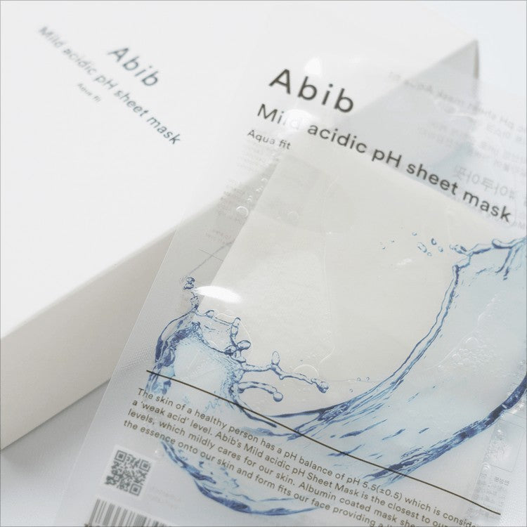 bareskin.lt Abib Mild Acidic pH Sheet Mask Aqua Fit drėkinanti veido kaukė su hialurono rūgšties kompleksu