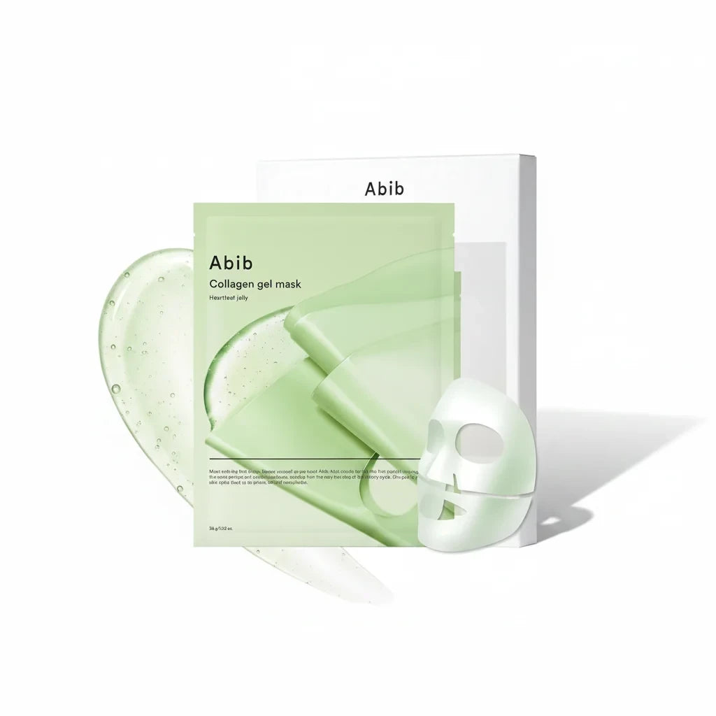 bareskin.lt Abib Collagen Gel Mask Heartleaf Jelly hidrogelinė veido kaukė su veganišku kolagenu