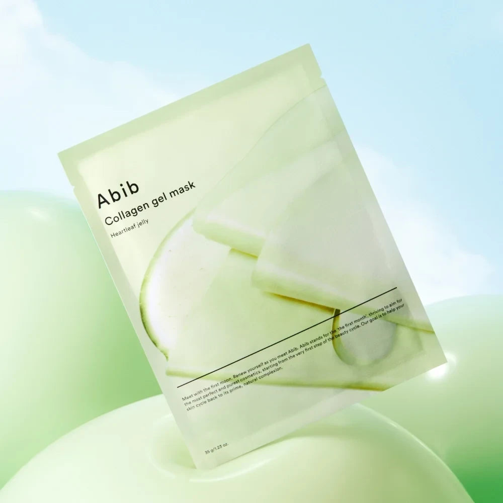 bareskin.lt Abib Collagen Gel Mask Heartleaf Jelly hidrogelinė veido kaukė su veganišku kolagenu
