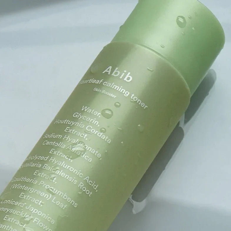 bareskin.lt Abib Heartleaf calming toner veido tonikas praturtintas 50,000ppm širdžialapės stimburės ekstraktu, kad nuramintų sudirgusią, jautrią odą bei sureguliuotų sebumo gamybą