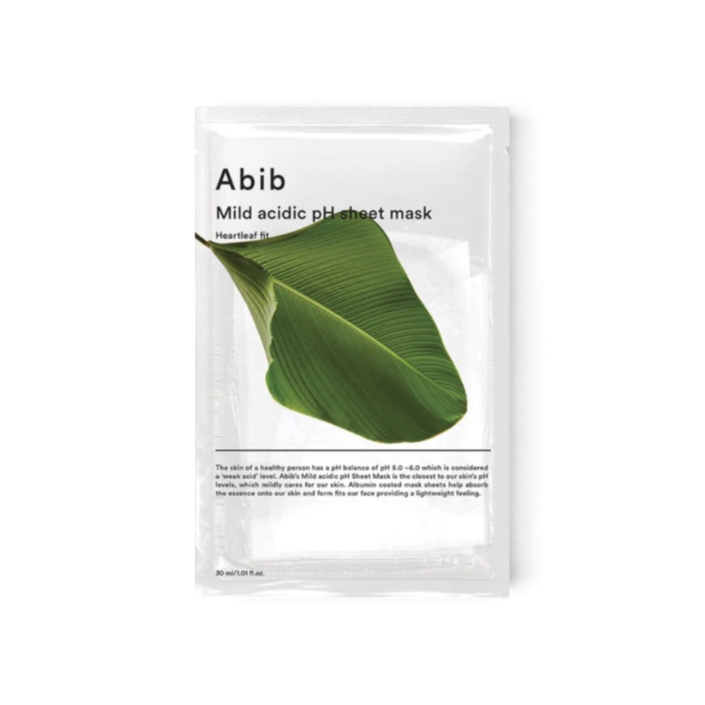 bareskin.lt Abib Mild Acidic pH Heartleaf Fit sheet mask for soothing and hydrating sensitive skin