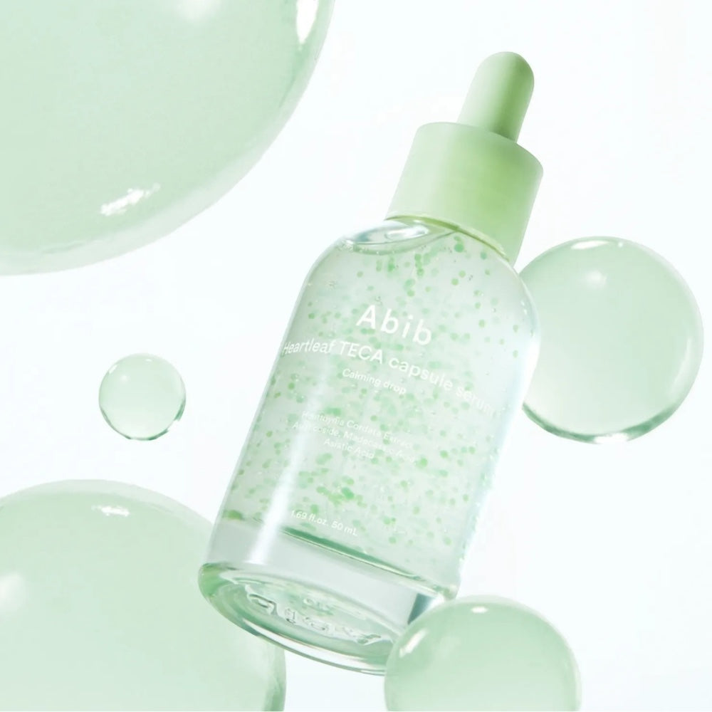 bareskin.lt Abib Heartleaf TECA capsule serum veido serumas su centelės ir širdžialapės stimburės ekstraktais, skirtas odos komforto, drėgmės balanso ir ramesnės odos pojūčio palaikymui