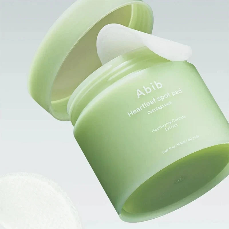 bareskin.lt Abib Heartleaf Spot Pad Calming Touch toner pads toniko padeliai padeda sudrėkinti odą, suteikia gaivumo pojūtį ir padeda palaikyti subalansuotą odos būklę