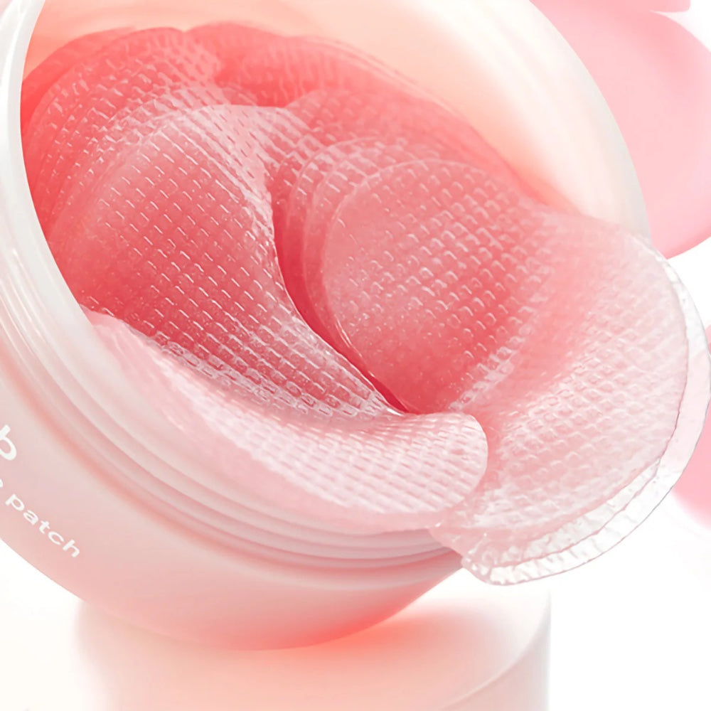 bareskin.lt Abib PDRN Retinal Eye Patch Glow Jelly hidrogeliniai paakių padeliai su lašišos kilmės PDRN, retinaliu ir kofeinu skirti nuovargio požymių, patamsėjimų ir sausumo paveiktai paakių sričiai prižiūrėti