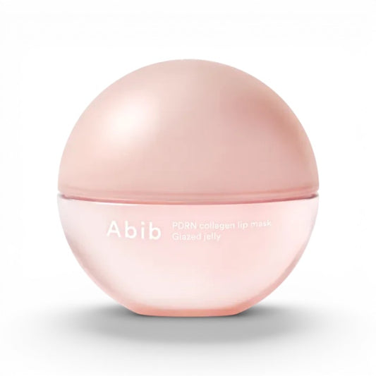 bareskin.lt Abib PDRN Collagen Lip Mask in a round, light pink jar for hydrating and smoothing lip care.