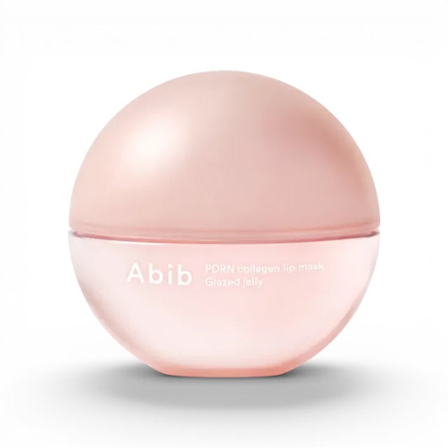 bareskin.lt Abib PDRN Collagen Lip Mask in a round, light pink jar for hydrating and smoothing lip care.
