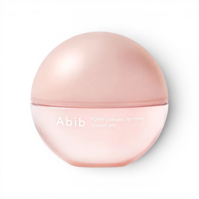 bareskin.lt Abib PDRN Collagen Lip Mask in a round, light pink jar for hydrating and smoothing lip care.