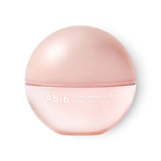 bareskin.lt Abib PDRN Collagen Lip Mask in a round, light pink jar for hydrating and smoothing lip care.