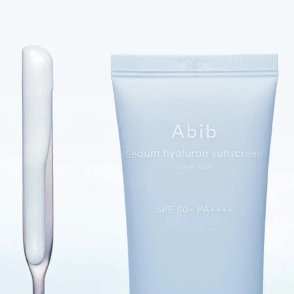 bareskin.lt Abib Sedum Hyaluron Sunscreen Watery Tube SPF 50+ cheminis apsauginis kremas nuo saulės, skirtas kasdienei odos apsaugai, drėgmės balansui ir komforto pojūčiui palaikyti