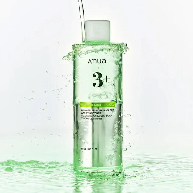 bareskin.lt Anua Azelaic 3 Cica Skin Clarifying Toner from bareskin.lt  tonikas su 3 % azelaino rūgštimi ir Centella Asiatica ekstraktais, kurie padeda nuraminti sudirgusią odą, sumažinti netolygią odos tekstūrą bei vizualiai suvienodinti atspalvį