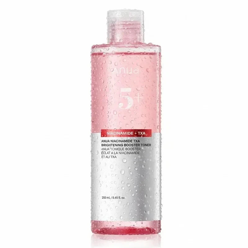 bareskin.lt Anua Niacinamide TXA Brightening Booster Toner drėkinantis ir skaistinantis tonikas, kuriame derinami odos drėgmės balansą palaikantys ir odos toną lyginantys ingredientai