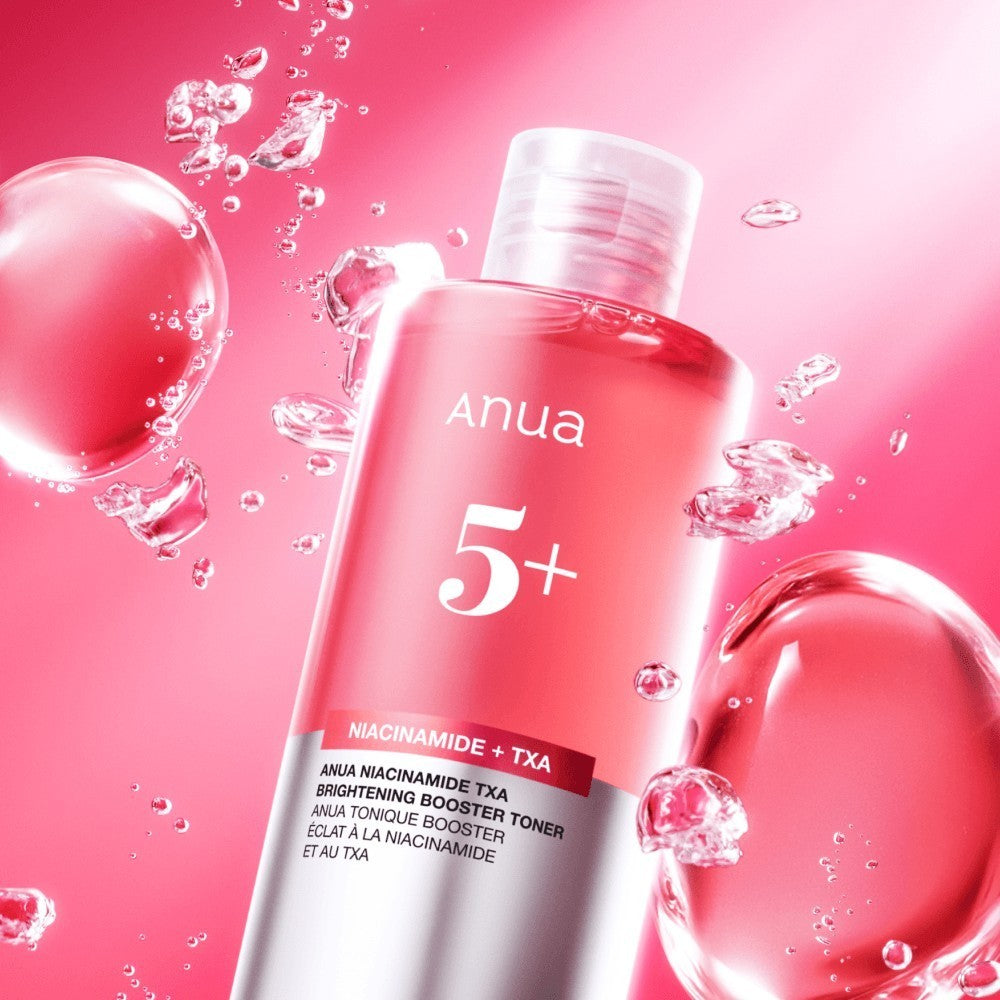 bareskin.lt Anua Niacinamide TXA Brightening Booster Toner drėkinantis ir skaistinantis tonikas, kuriame derinami odos drėgmės balansą palaikantys ir odos toną lyginantys ingredientai