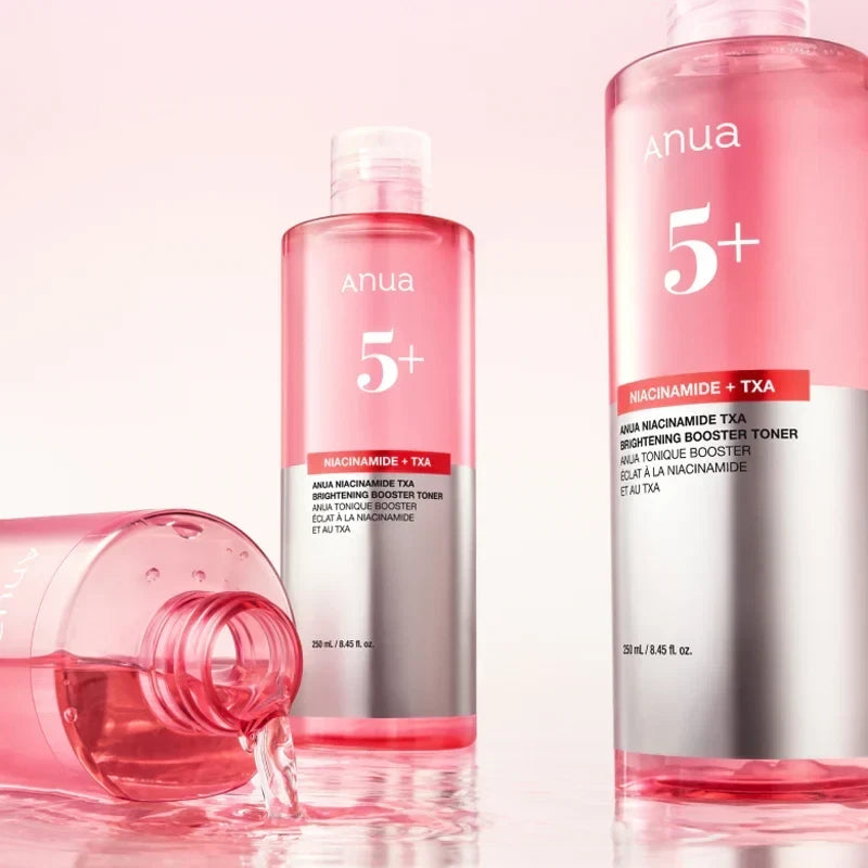 bareskin.lt Anua Niacinamide TXA Brightening Booster Toner drėkinantis ir skaistinantis tonikas, kuriame derinami odos drėgmės balansą palaikantys ir odos toną lyginantys ingredientai