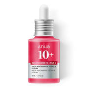 bareskin.lt Anua Niacinamide 10% + TXA 4% dark spot correcting serum veido serumas suformuluotas su niacinamidu 10% ir traneksamo rūgštimi 4%, serumas šviesina pigmentaciją ir tamsias dėmes paliktas po bėrimų