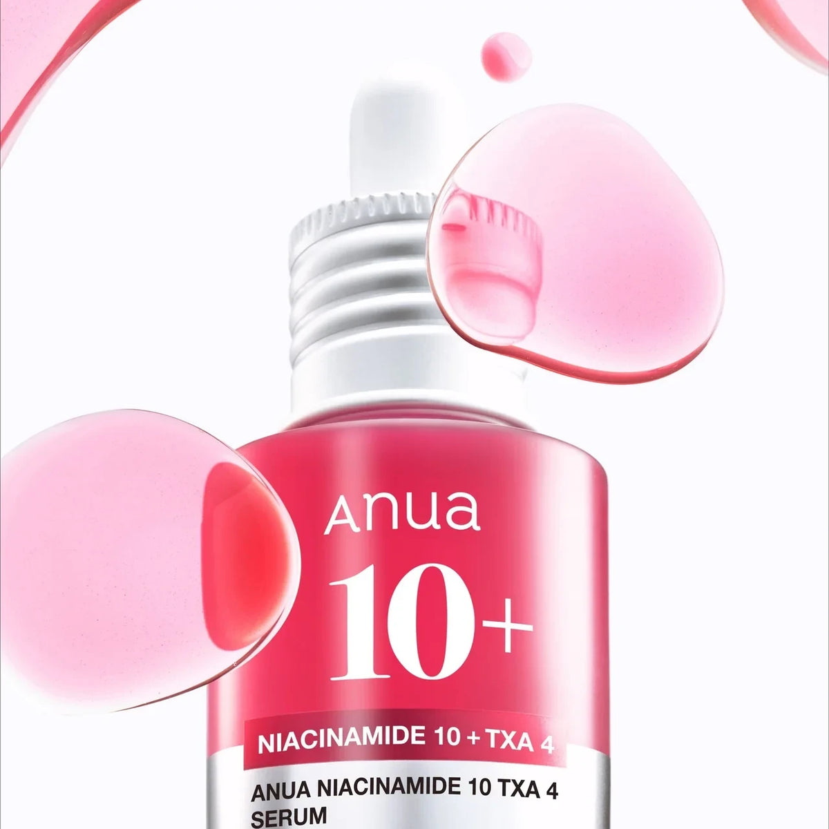 bareskin.lt Anua Niacinamide 10% + TXA 4% dark spot correcting serum veido serumas suformuluotas su niacinamidu 10% ir traneksamo rūgštimi 4%, serumas šviesina pigmentaciją ir tamsias dėmes paliktas po bėrimų