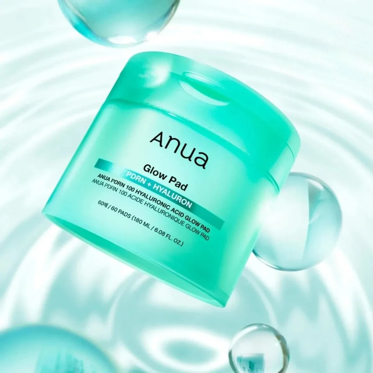 bareskin.lt Anua PDRN Hyaluronic Glow Pad toner pads drėkinantys toniko padeliai su PDRN ir trimis hialurono rūgšties formomis padeda palaikyti odos drėgmės balansą, švytėjimą ir elastingumą