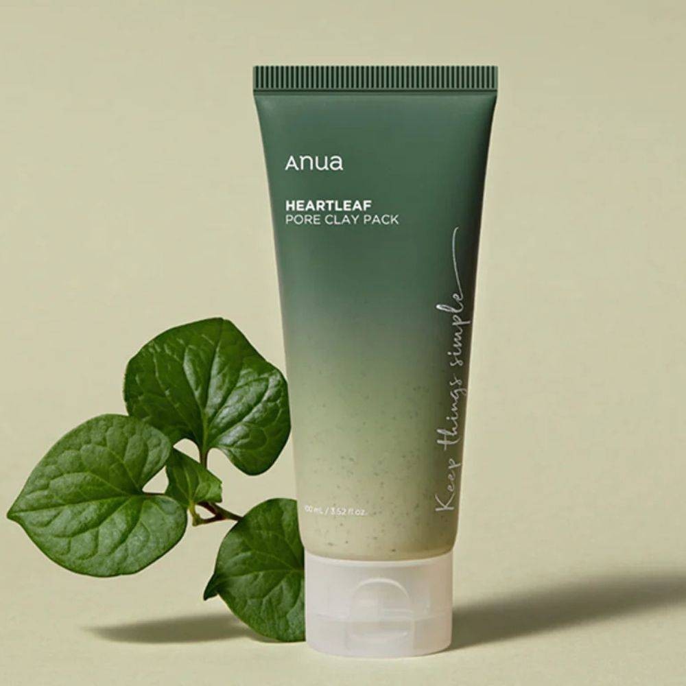 bareskin.lt Anua Heartleaf Pore Clay Pack švelni molio kaukė porų priežiūrai
