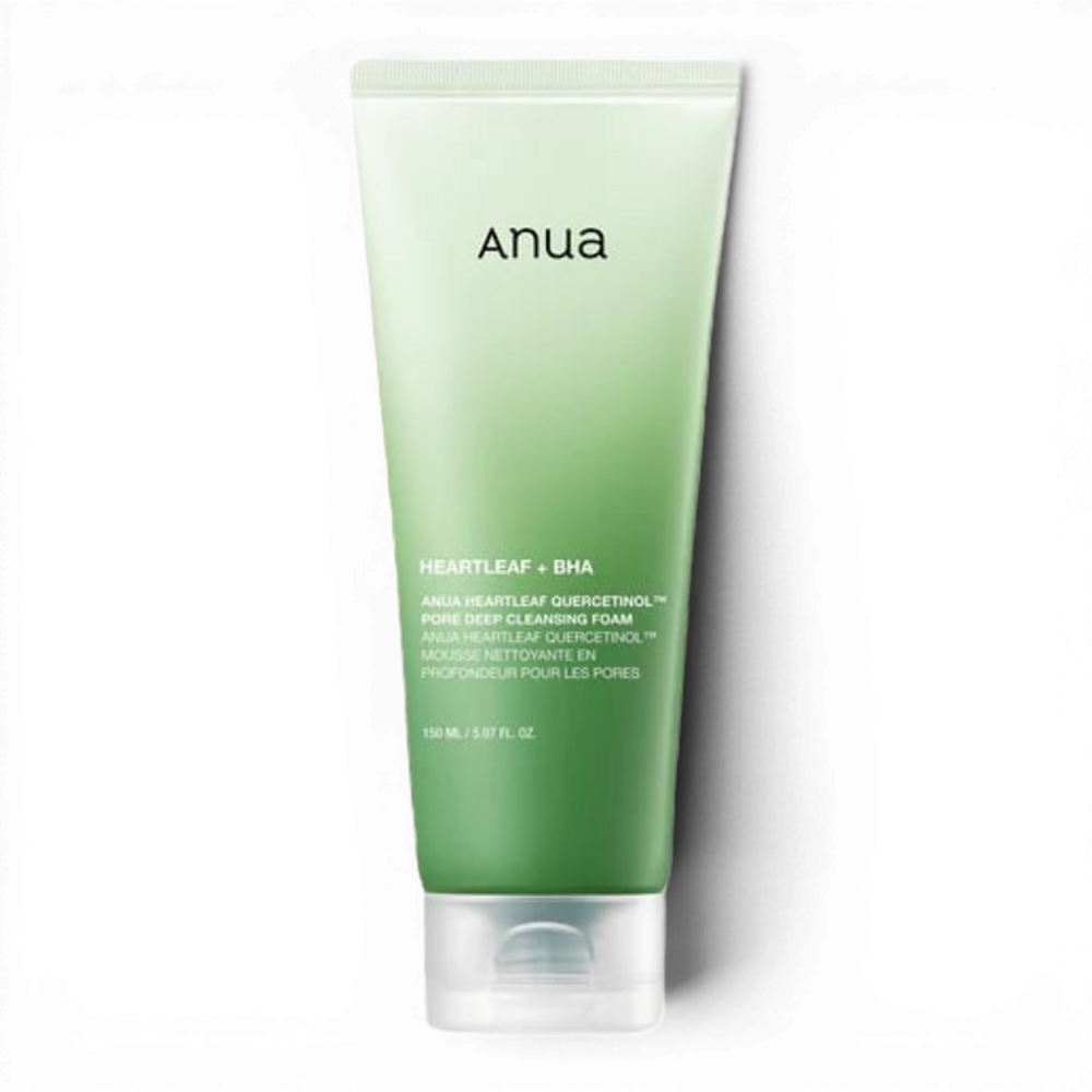 Anua Heartleaf Quercetinol Pore Deep Cleansing Foam from bareskin.lt for gentle exfoliation and pore care.