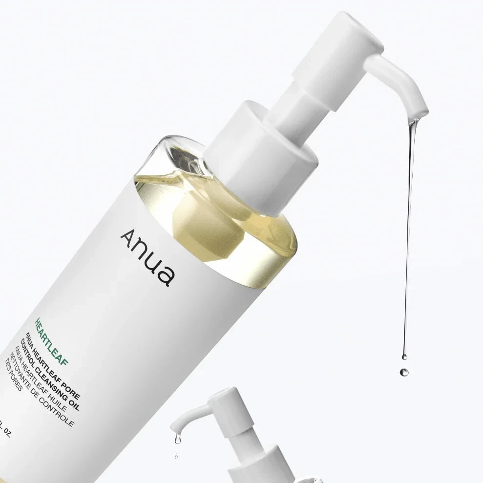 bareskin.lt Anua Heartleaf Pore Control Cleansing Oil aliejinis veido prausiklis skirtas nuplauti makiažui, saulės apsauginiam kremui bei per dieną nusėdusioms dulkėms nuo odos