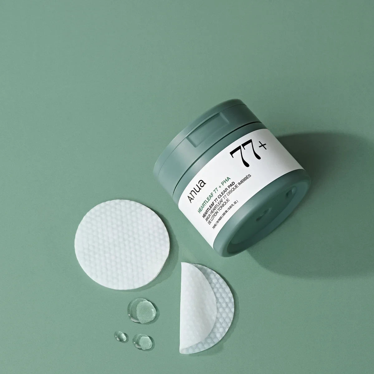 bareskin.lt Anua Heartleaf 77 Clear Pad toner pads švelniai eksfolijuojantys ir raminantys toniko padeliai