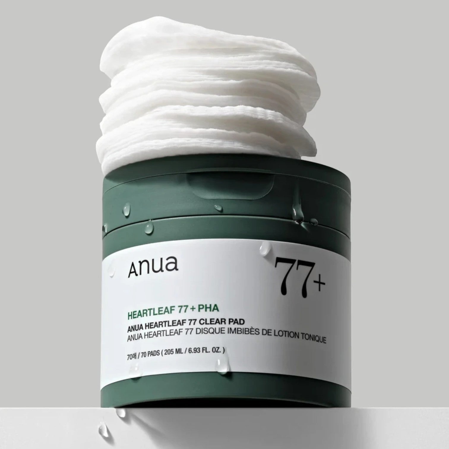 bareskin.lt Anua Heartleaf 77 Clear Pad toner pads švelniai eksfolijuojantys ir raminantys toniko padeliai