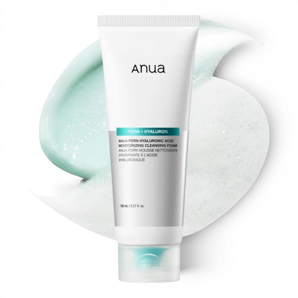 bareskin.lt Anua PDRN Hyaluronic Acid Moisturizing Cleansing Foam švelniai valantis, drėkinamasis prausiklis, skirtas kasdieniam odos prausimui, nepažeidžiant jos natūralaus drėgmės balanso (PDRN (sodium DNA) su hialurono rūgšties kompleksu)
