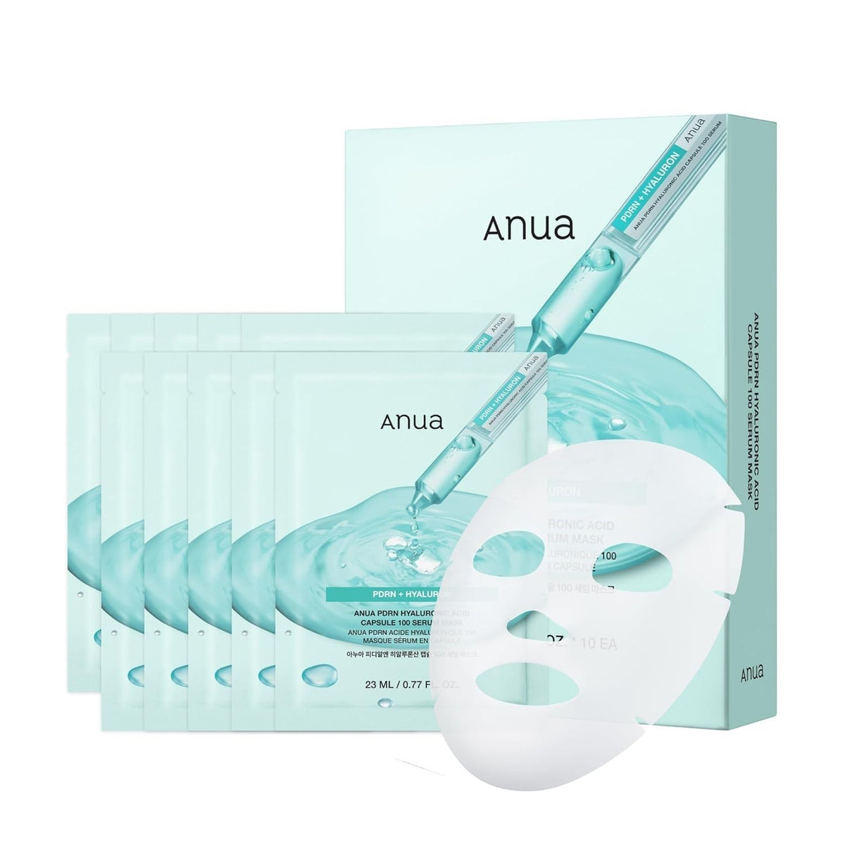 bareskin.lt Anua PDRN Hyaluronic Acid Capsule 100 serum lakštinė veido kaukė intensyviam drėkinimui ir odos komfortui