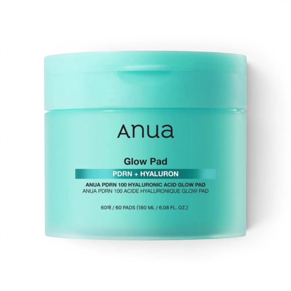 bareskin.lt Anua PDRN Hyaluronic Glow Pad toner pads drėkinantys toniko padeliai su PDRN ir trimis hialurono rūgšties formomis padeda palaikyti odos drėgmės balansą, švytėjimą ir elastingumą