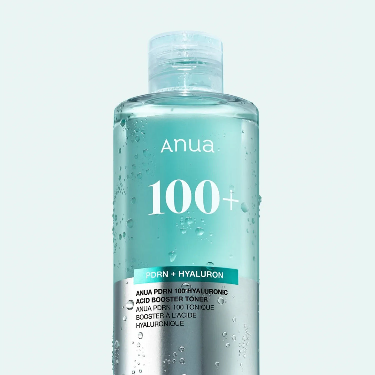bareskin.lt Anua PDRN 100 Hyaluronic Acid Booster Toner drėkinamasis tonikas su PDRN ir įvairių formų hialurono rūgštimi, sukurtas palaikyti odos drėgmės balansą, elastingumą ir komfortą