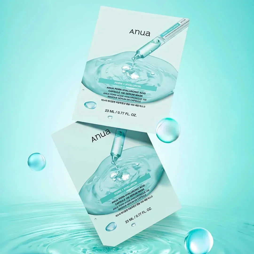 bareskin.lt Anua PDRN Hyaluronic Acid Capsule 100 serum lakštinė veido kaukė intensyviam drėkinimui ir odos komfortui