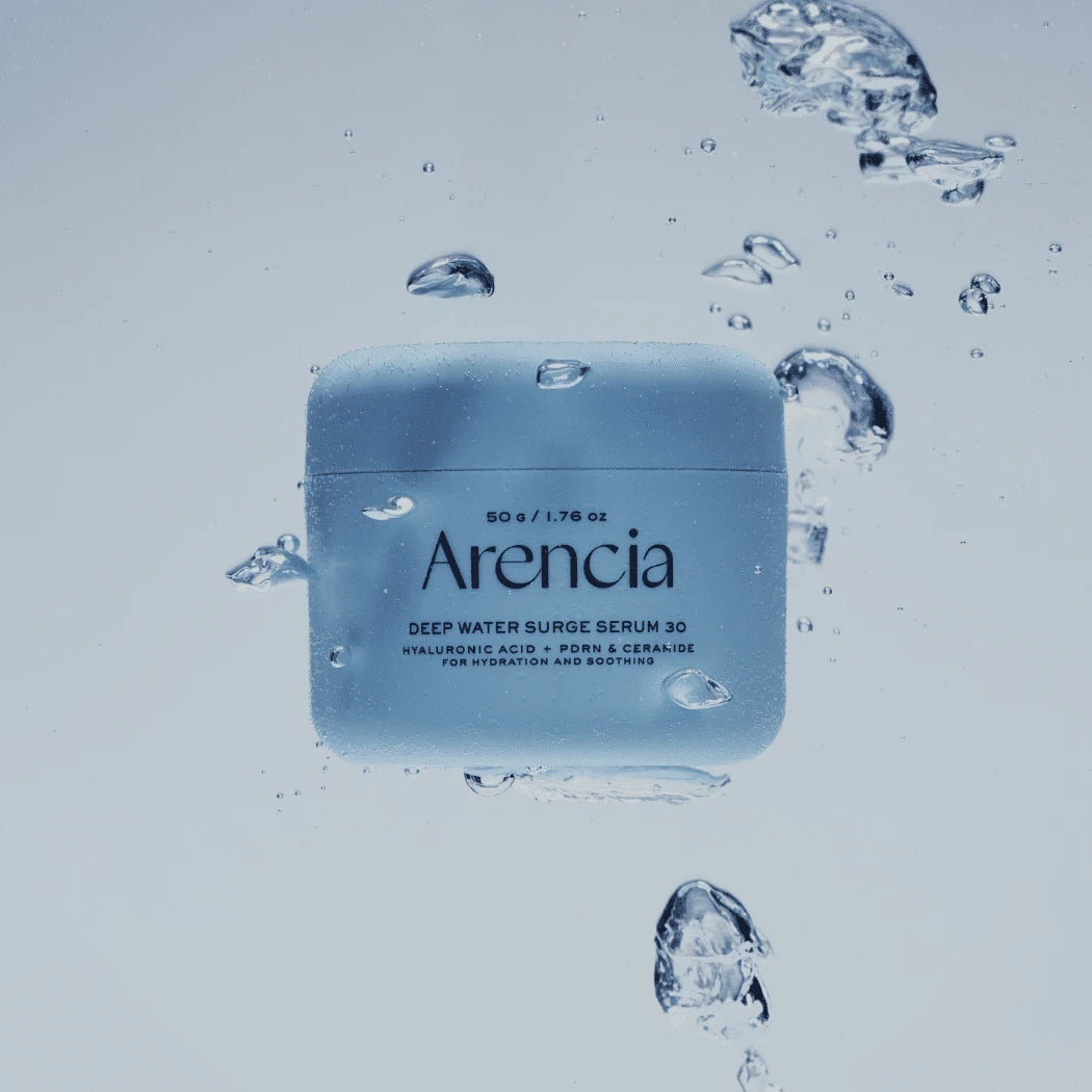 bareskin.lt Arencia Deep Water Surge Serum 30 intensyviai drėkinantis žele konsistencijos serumas, sukurtas odos barjero palaikymui ir komfortui