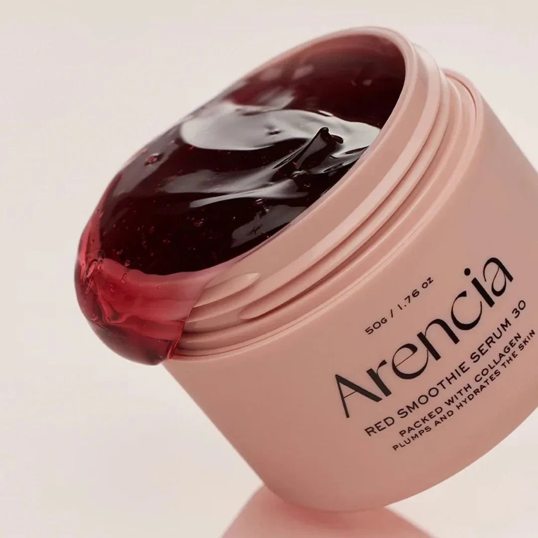 bareskin.lt Arencia Fresh Red Smoothie Serum 30 intensyviai puoselėjantis žele konsistencijos serumas, skirtas odos stangrumo ir gyvybingumo palaikymui