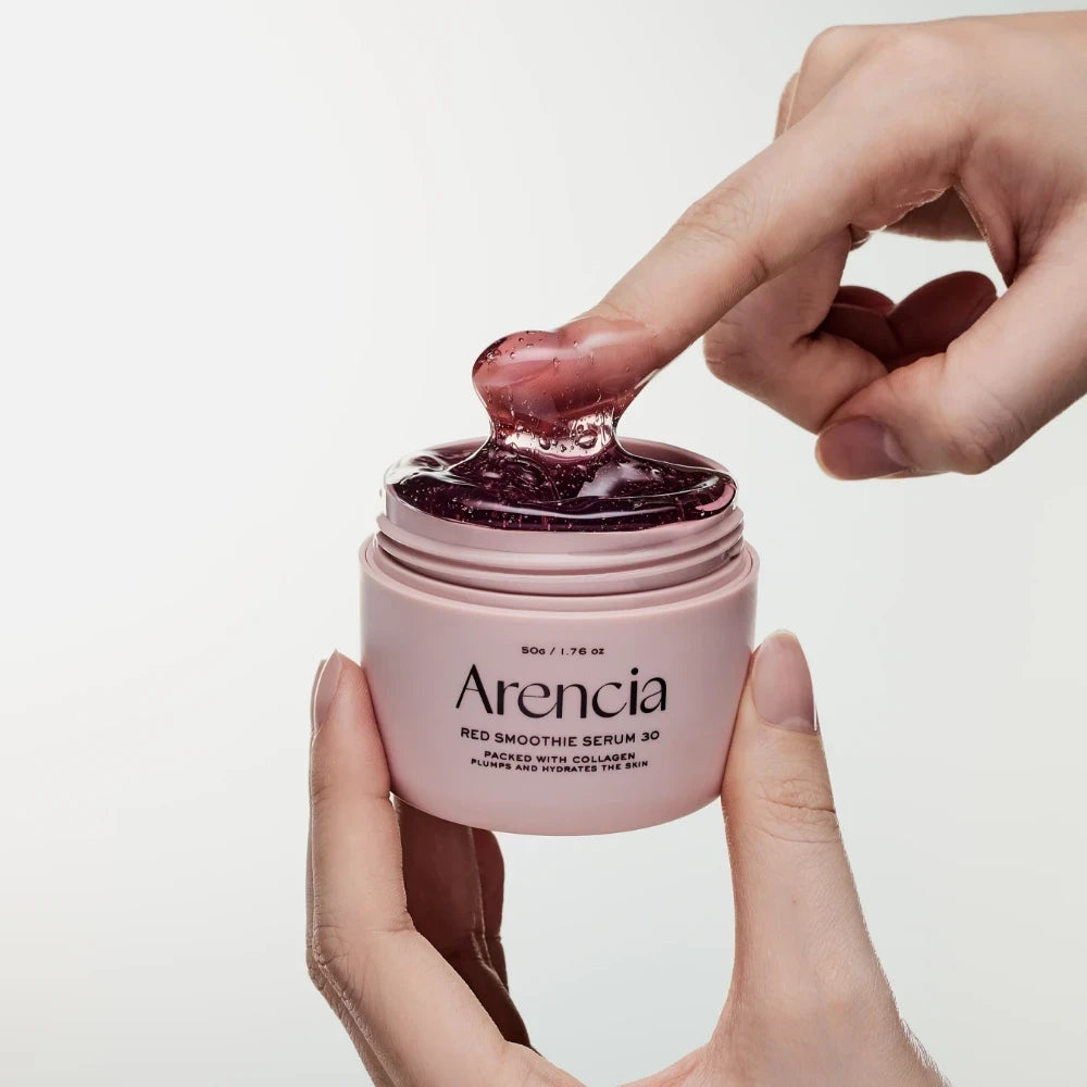 bareskin.lt Arencia Fresh Red Smoothie Serum 30 intensyviai puoselėjantis žele konsistencijos serumas, skirtas odos stangrumo ir gyvybingumo palaikymui