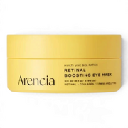 bareskin.lt Arencia Retinal Boosting Eye Mask in a yellow jar for firming and lifting skin around the eyes.