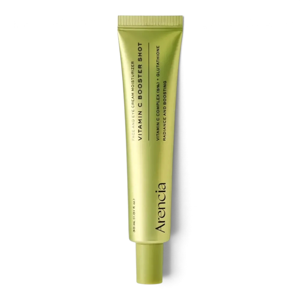 bareskin.lt Arencia Vitamin C Booster Shot skaistinantis serumas su 5 % stabilizuotu vitaminu C, skirtas papilkėjusiai, skaistumą praradusiai ir netolygaus atspalvio odai