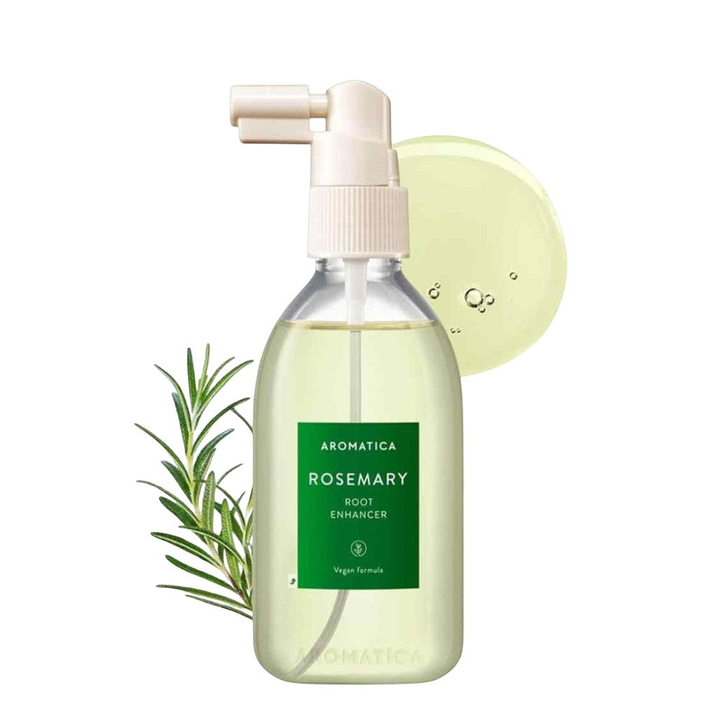 bareskin.lt AROMATICA Rosemary Root Enhancer purškiamas galvos odos priežiūros tonikas, sukurtas plaukų šaknų stiprinimui ir sveikesnei galvos odai