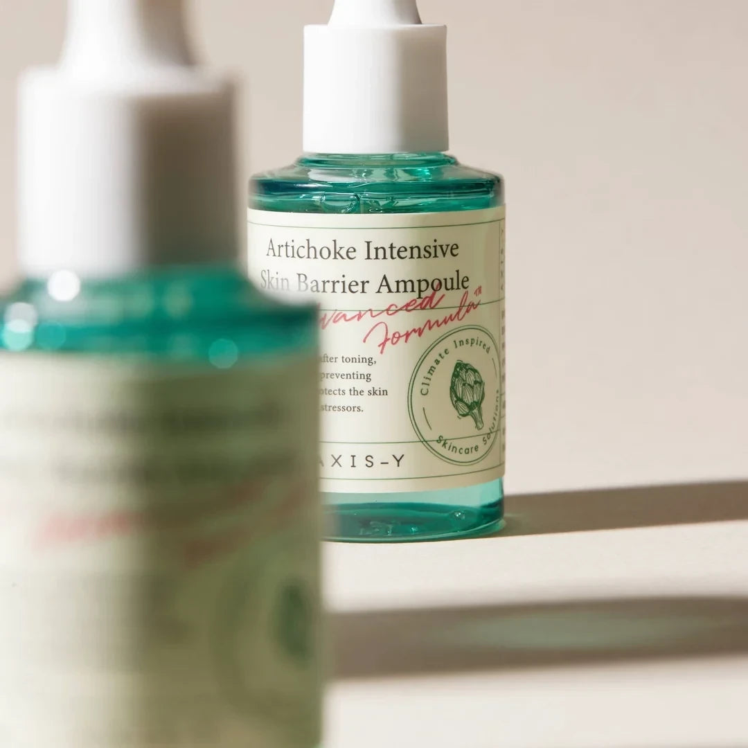 bareskin.lt AXIS-Y Artichoke Intensive Skin Barrier Ampoule drėkinamoji ampulė, skirta palaikyti odos komfortą ir drėgmės balansą