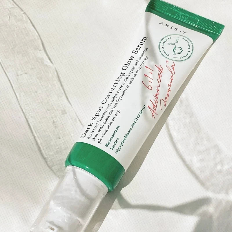 bareskin.lt Axis-Y Dark Spot Correcting Glow Serum odą šviesinantis serumas su niacinamidu bei šaltalankių aliejumi