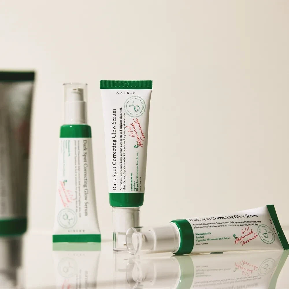 bareskin.lt Axis-Y Dark Spot Correcting Glow Serum odą šviesinantis serumas su niacinamidu bei šaltalankių aliejumi